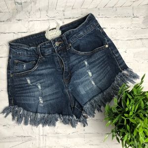 Altar'd State Dark Blue Jean Shorts